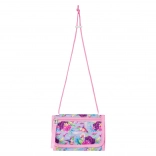 Porte-monnaie à suspendre avec motif de fleurs et colibris