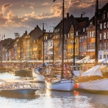 Puzzle Scandinavië: Zonsondergang in Kopenhagen 500 stukjes