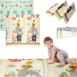 Humbi foldable double-sided XPE foam play mat 200 × 180 × 1 cm with height chart and street motif