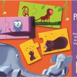 Puzzel Djeco Dierenmoeders en jongen 12x2 stukjes