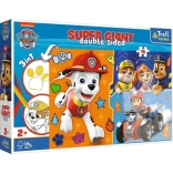 Puzzle géant recto-verso 15 pièces PAW PATROL 3-en-1