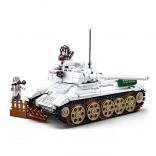 Sluban Battle of Budapest – white T-34/85 tank building set