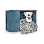 Cadeauset koala – plaid en knuffeldoekje DOUDOU