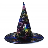 Witch Hat with Colorful Cobwebs for Adults