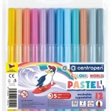 CENTROPEN Pastel Markers, 12 Colors – Pastel