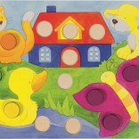 GOKI Jeu d’insertion avec dé En couleurs