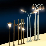 Piko wooden pole LED light for model railways, single-lamp
