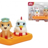 Bateau de bain flottant avec animaux (chien et poussin)