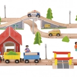 circuit de train en bois 80 pièces 2Kids Toys