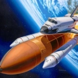 Kunststof model Space Shuttle Discovery & Booster Rockets