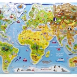 Magnetische puzzel wereldkaart - afbeeldingen en spel 2in1