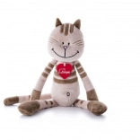 Chat en peluche beige