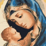 Schilderij Paint it! Marie met Kindje - Kleuren op Nummer