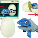 Mosasaurus Dinosaur Set with Egg DIY with Screwdriver – Blue