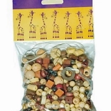 Detoa mix of brown–natural wooden beads 110 g