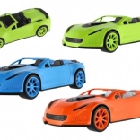 Voiture de sport en plastique 38 cm à roue libre dans un filet, 3 couleurs