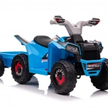 Blauwe accu-quad XMX630T met aanhanger
