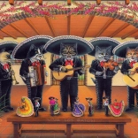 Art Puzzle katten flamencogroep 500 stukjes