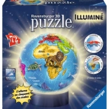 Ravensburger 3D Puzzle boule lumineuse Globe 72 pièces
