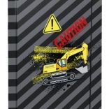 Baagl map voor schoolschriftjes A5 graafmachine