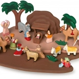 Houten kerststal met figuren voor kinderen small foot