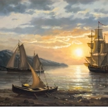 Diamond painting – zeilboot 30 × 40 cm