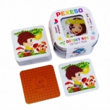 Pexeso Kinderjaar – waterbestendig, 64 kaarten in metalen blikje
