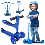 Evo kinder driewielerstep 2-in-1 met zitje, blauw