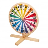 Roue de la fortune en bois small foot – lettres A–Z et chiffres 1–30