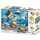 Puzzel 3D selfie onder water 100 stukjes