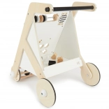 Bieco wooden baby walker with activities Black & White