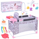 Kinderpoppen set 2-in-1 ledikant en kinderstoel Sweet Dream