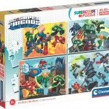 Puzzle DC Super Friends 4 en 1 pour enfants