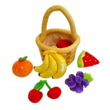 Pluchen mand met fruit