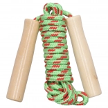 Springtouw met houten handvat 250 cm