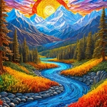 Enjoy Puzzle Sonnenaufgang über der Landschaft 1000 Teile