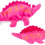 Pluche roze dinosaurus – etui en verstopvak met hanger