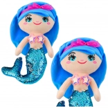 Plush Mermaid with Sequin Tail Blue 30 cm