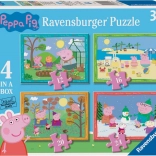 Ravensburger Peppa Big-puzzel – seizoenen 4-in-1 (12–24 stukjes)