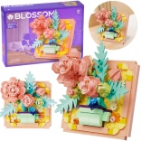 Bouwset Lente-ontspanning: bloemen in lijst – decoratieve 3D mozaïek van blokjes