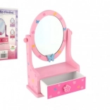 Boîte à bijoux en bois avec miroir pour petites princesses
