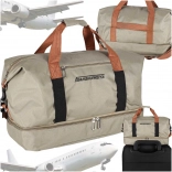 Travel sports carry-on bag for airplane, beige 58 × 34 cm