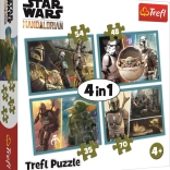 Puzzle 4-en-1 MANDALORIAN et son univers (35–70 pièces) TREFL