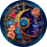 Puzzle en bois Lune florale 505 pièces