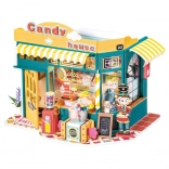 ROBOTIME ROLIFE pâtisserie CANDY HOUSE – maison miniature 3D DIY avec éclairage LED