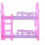 Plastic bunk bed for dolls