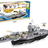 militaire vliegdekschip met jagers