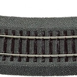 ROCO bochtspoor R4 met ballast H0