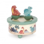 Petite boîte à musique avec dinosaures