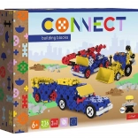 Coffret de construction 3-en-1 engins de chantier et SUV avec remorque TREFL Connect